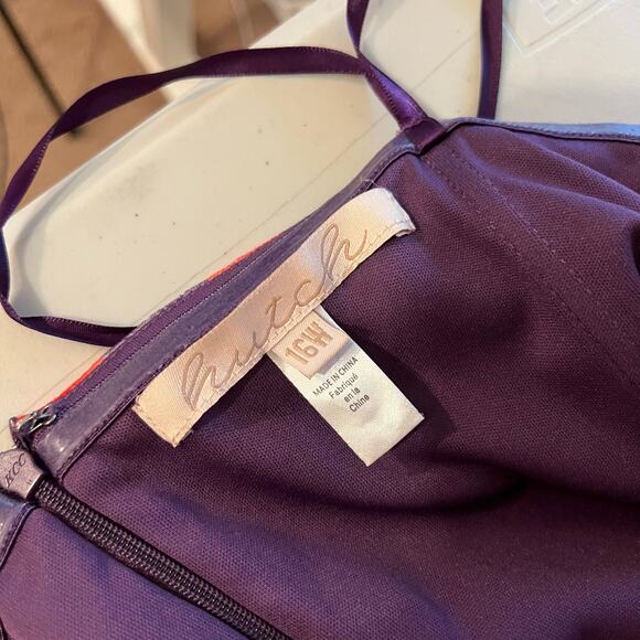 Hutch Velvet Check Bright Colored Wide Leg Strapless Jumpsuit Size 16W - Picture 6 of 16